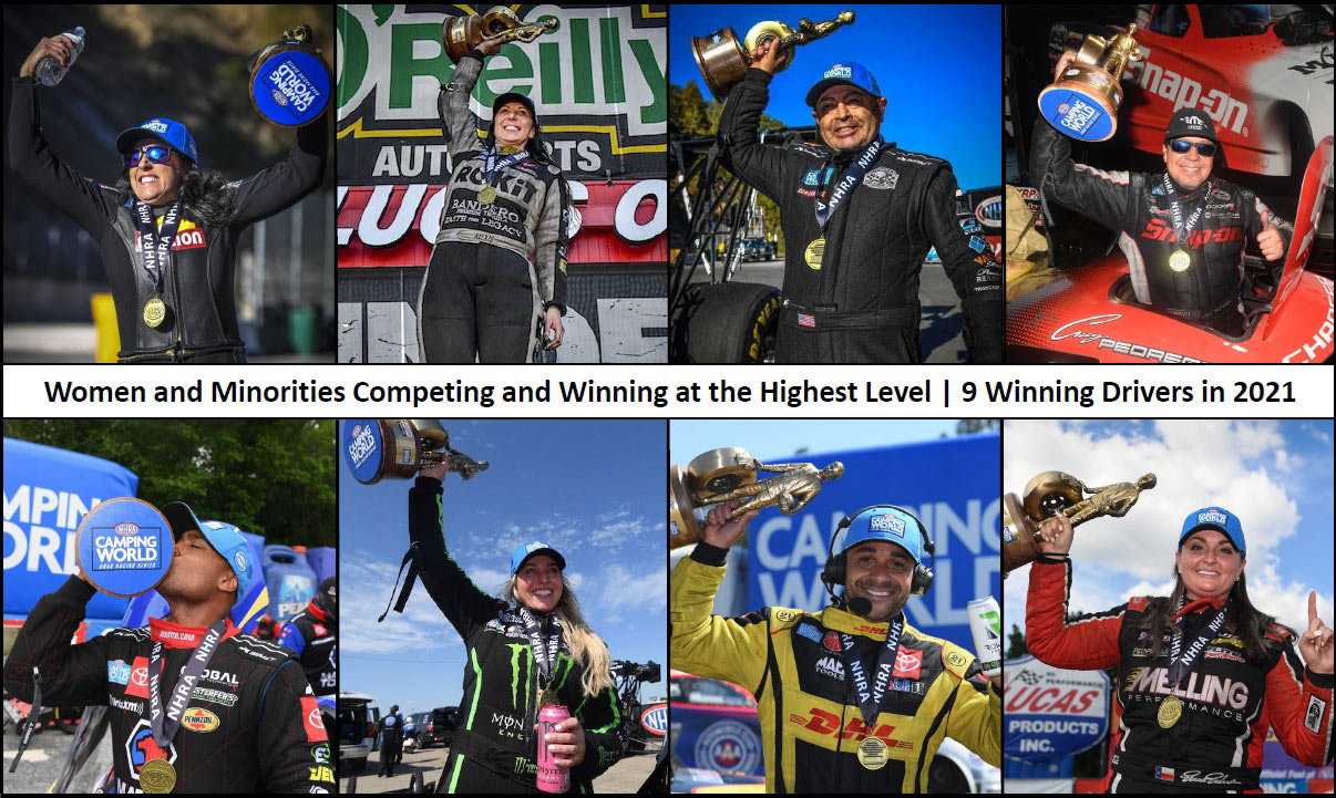 Women and Minorities Competing and Winning at the Highest Level - 9 Winning Drivers in 2021