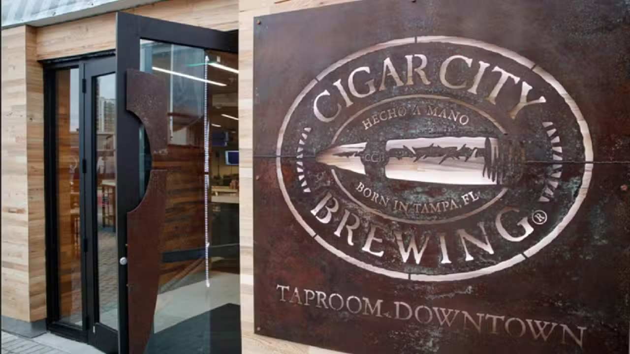 The Cigar City Brewing Taproom sign
