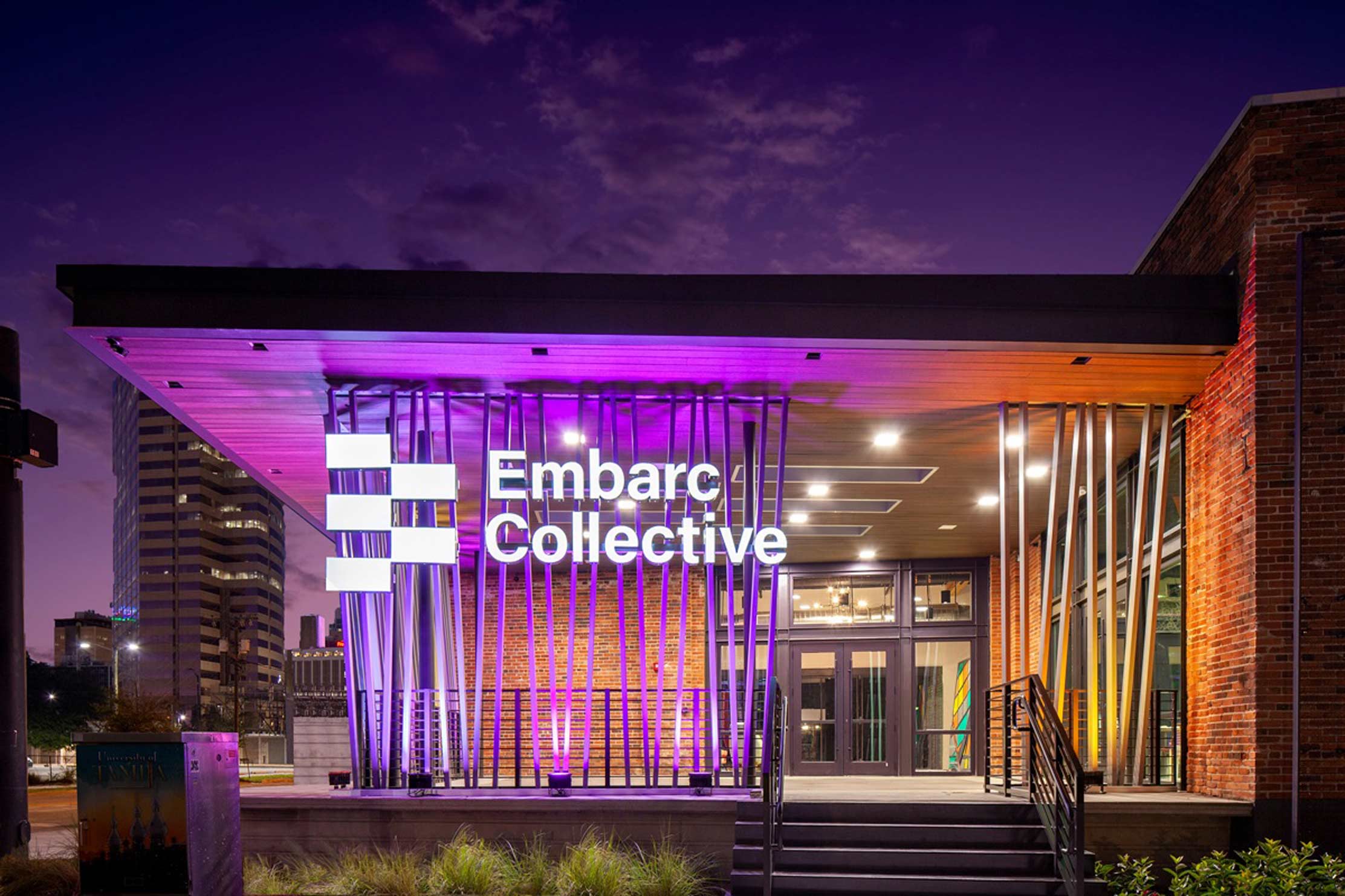 The main entrance of Embarc Collective